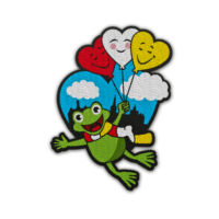 Embleem Kikker Met Ballonnen